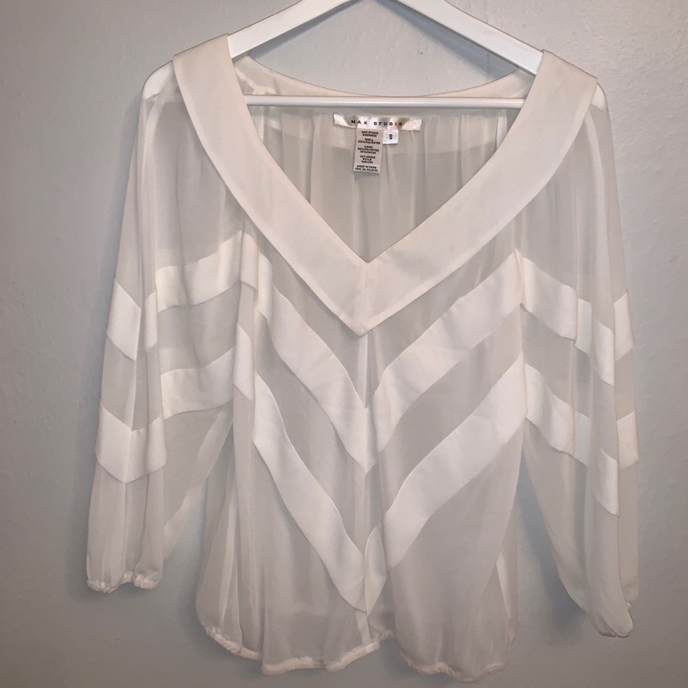 Max Studio White Blouse